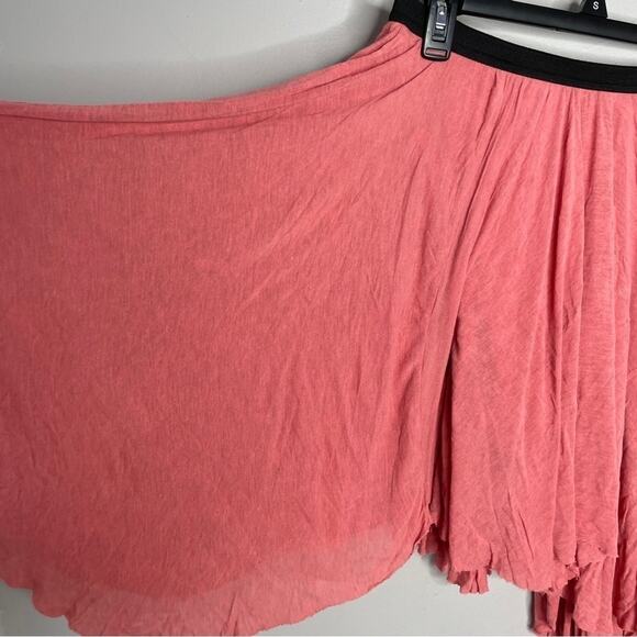 FREE PEOPLE Pink Coral Asymmetrical Skirt Womens Size Medium Fairycore Soft Girl - Picture 3 of 7